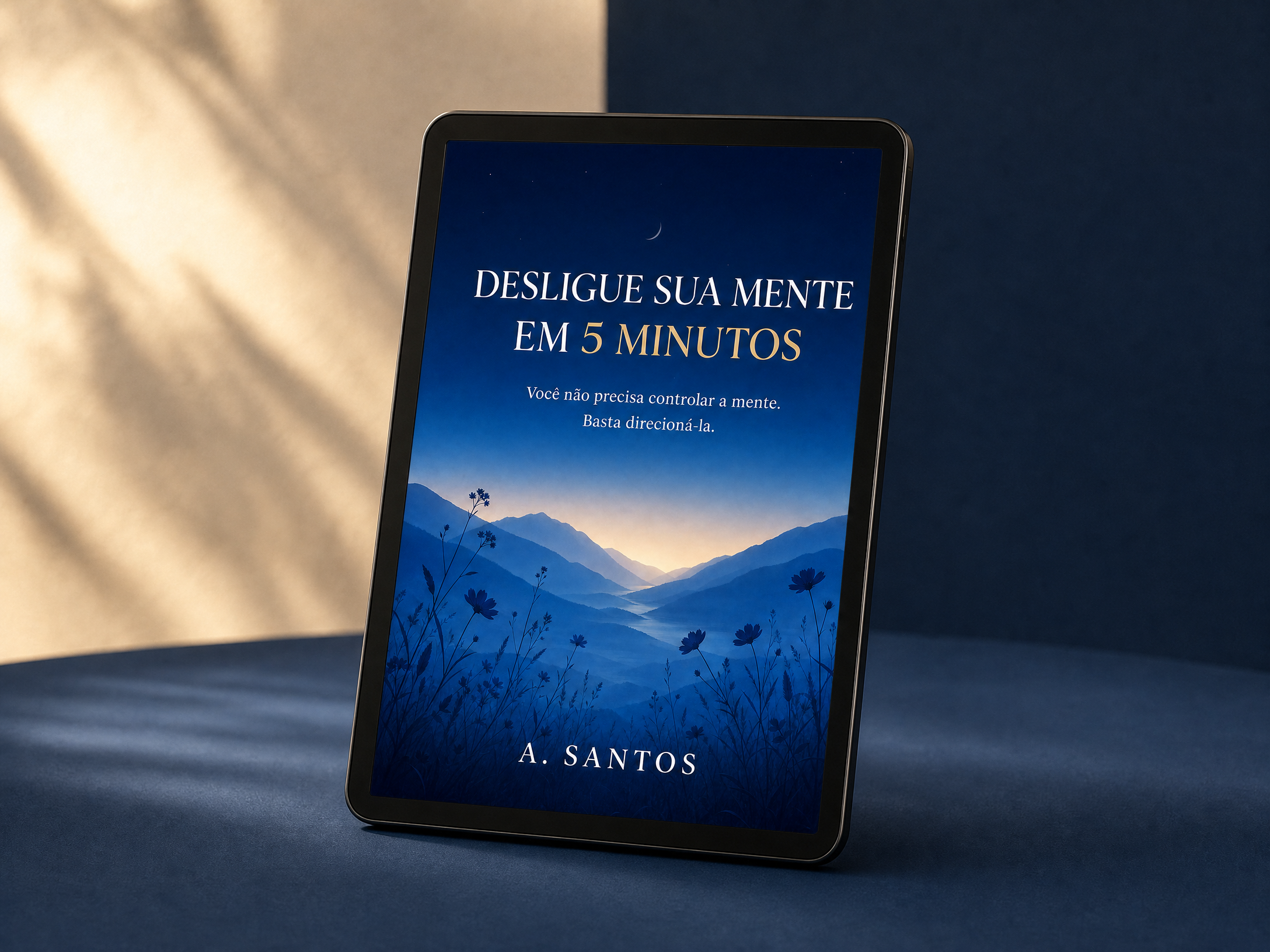 Mockup do e-book em um tablet